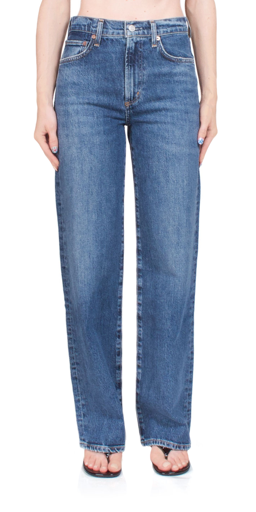 Harper Mid Rise Relaxed Straight Jean in Enroll
