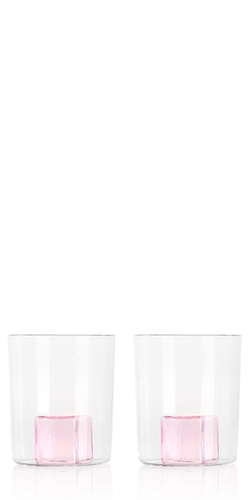Ice Gobelets Set Clear Pink