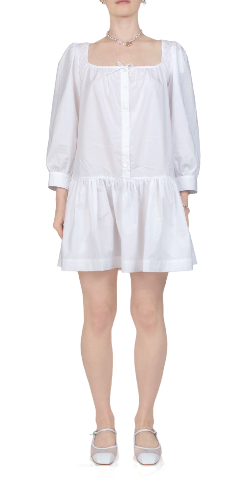 Sandy Liang Delia Dress White | Maison Rogue Sandy Liang Delia Dress White | Maison Rogue