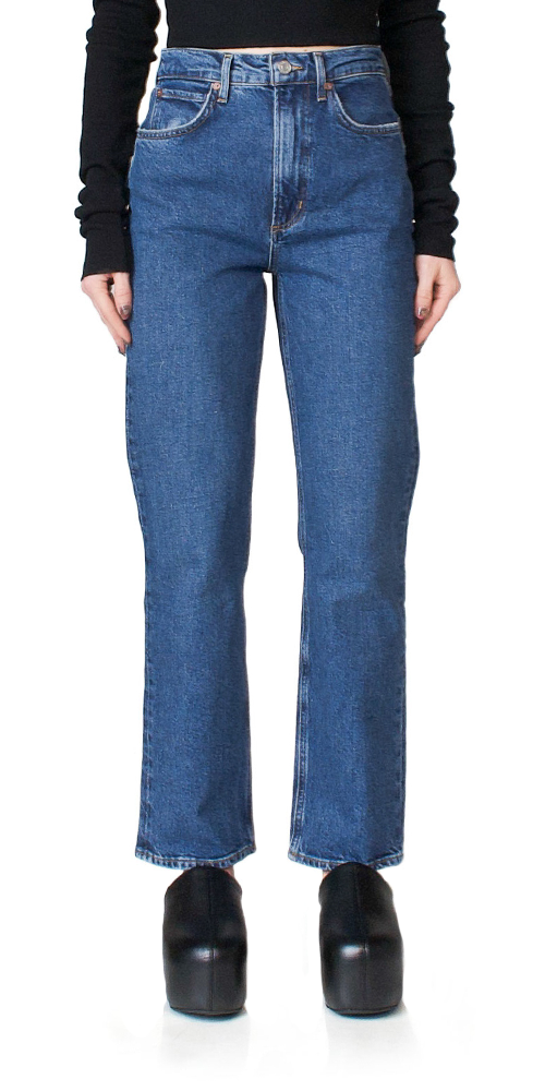 High Rise Stovepipe Jeans in Aspire