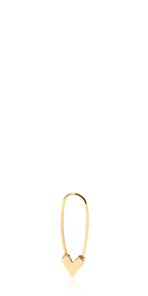 Loren Stewart Mini Safety Pin Earring - 14kt Gold