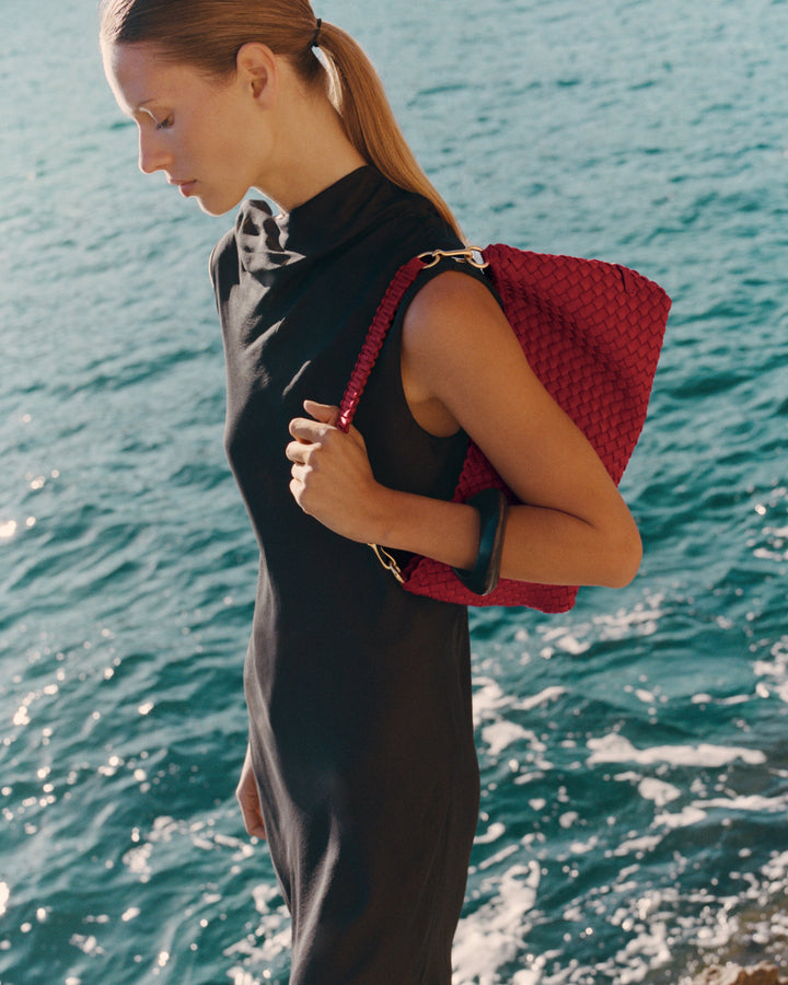 Porto Small Half-Moon Bag Rosso