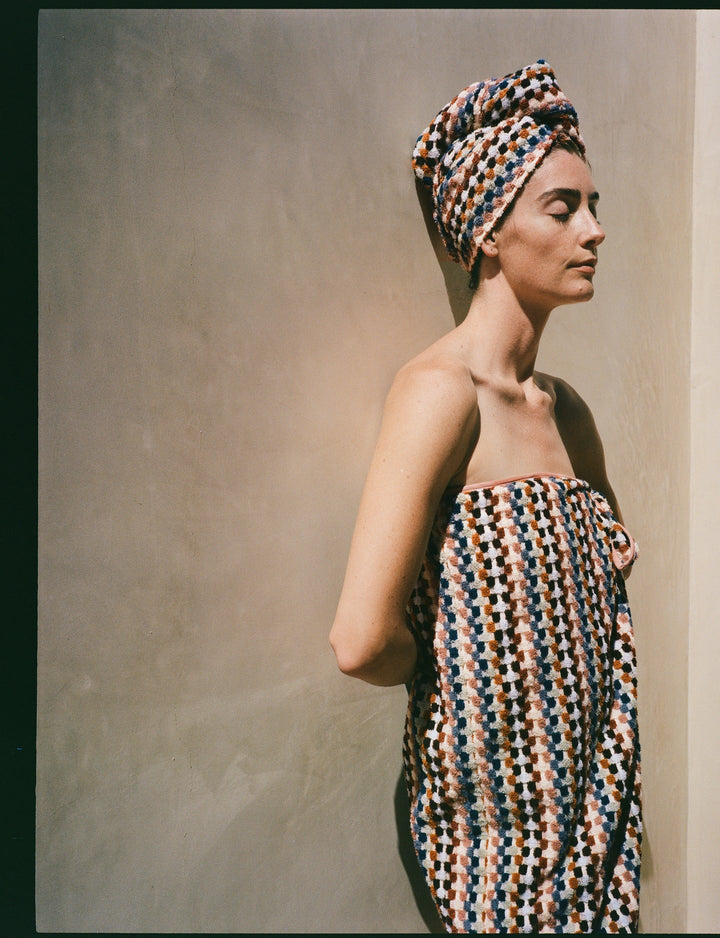Organic Mosaic Hair Wrap Multi