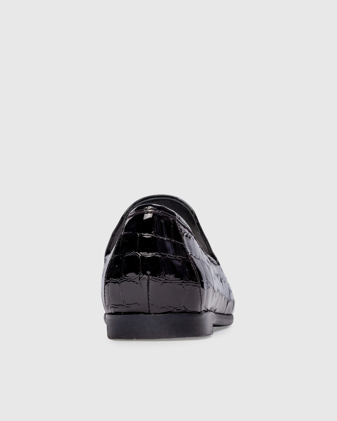 Allie Loafers Black Croc Patent Leather