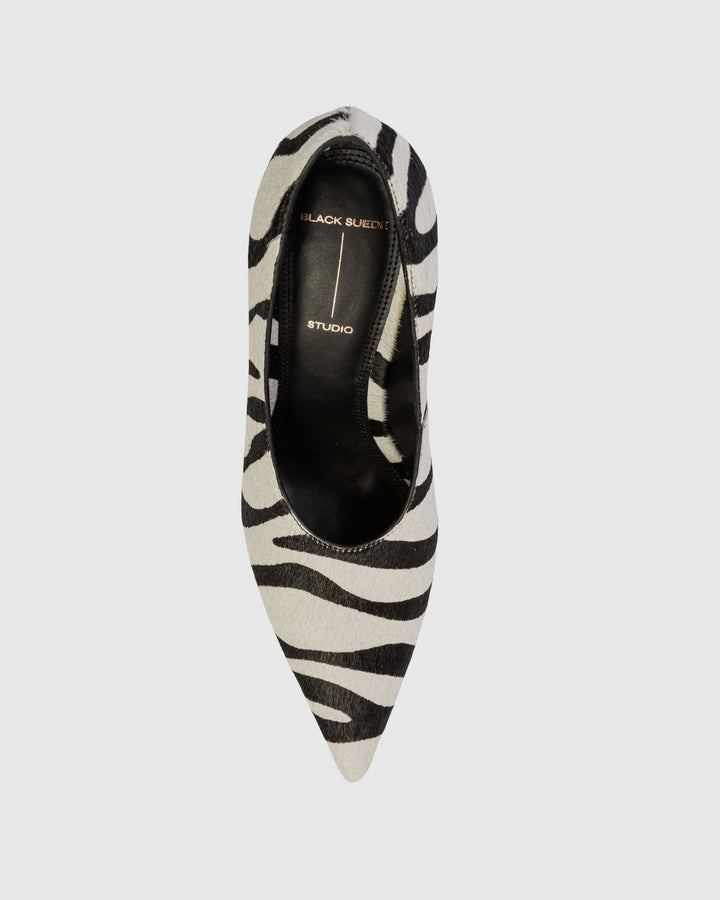 Jona 100mm Pumps Zebra Pony Hair