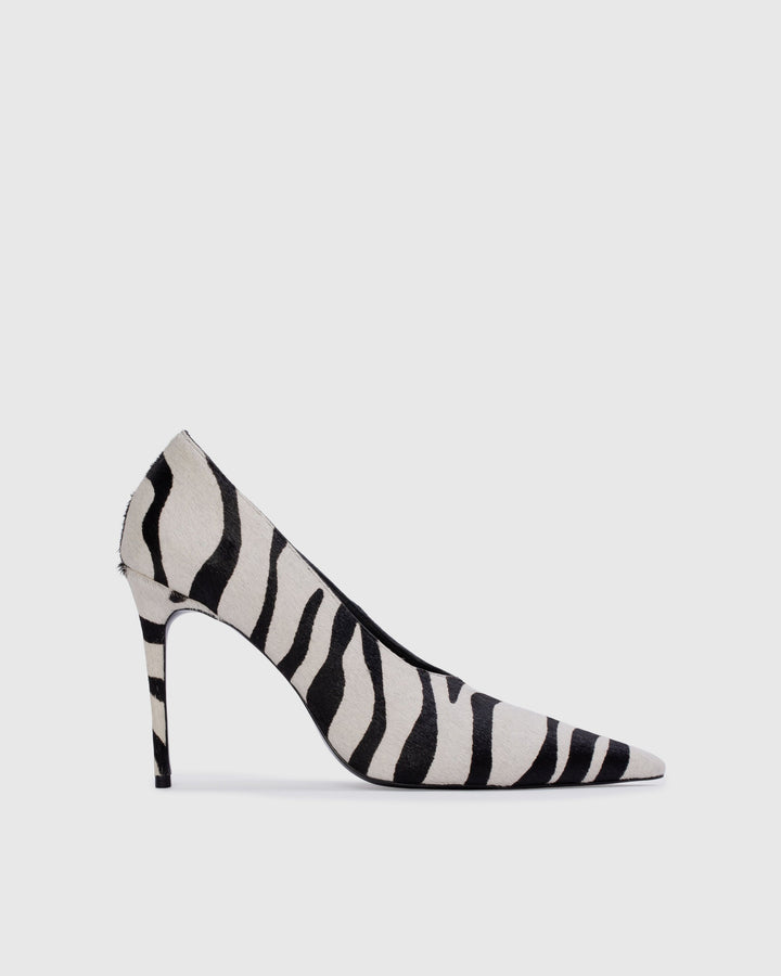 Jona 100mm Pumps Zebra Pony Hair