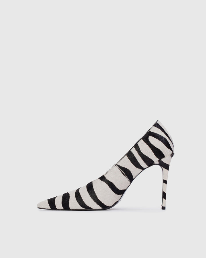 Jona 100mm Pumps Zebra Pony Hair