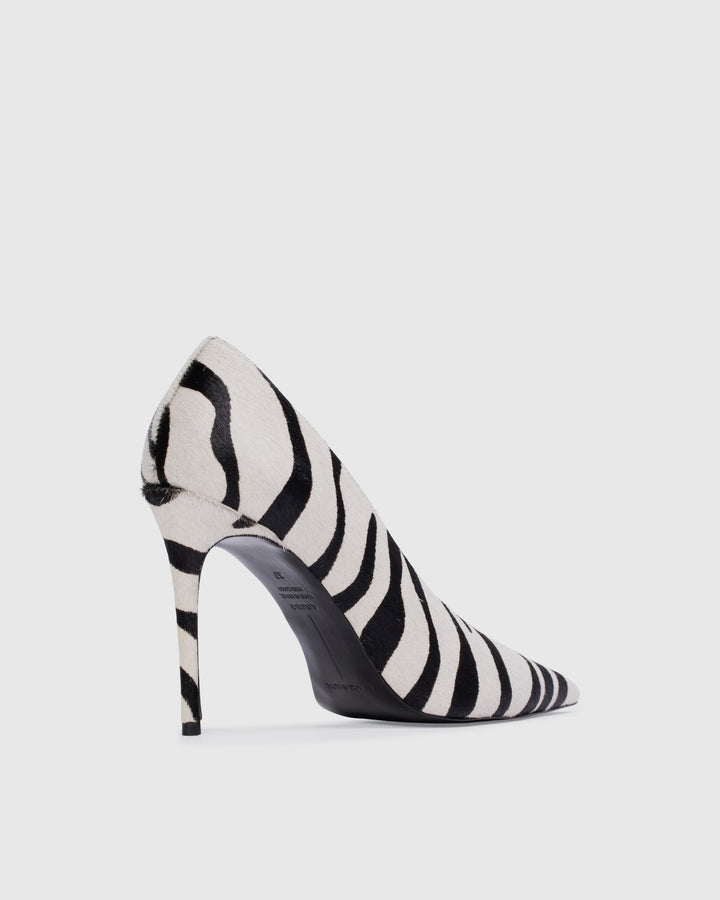 Jona 100mm Pumps Zebra Pony Hair