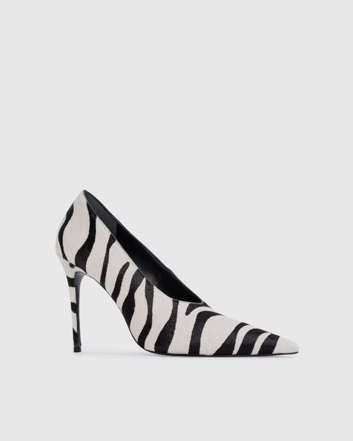 Jona 100mm Pumps Zebra Pony Hair