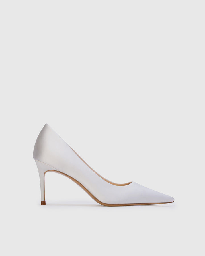 Mia 80mm Pumps White Satin