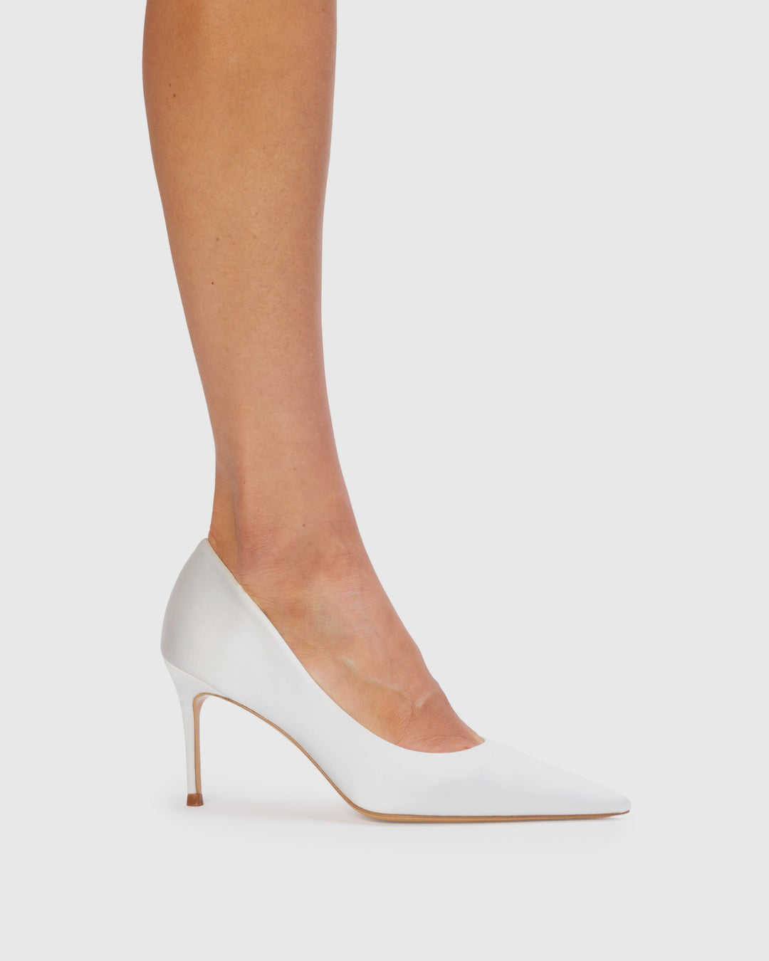 Mia 80mm Pumps White Satin
