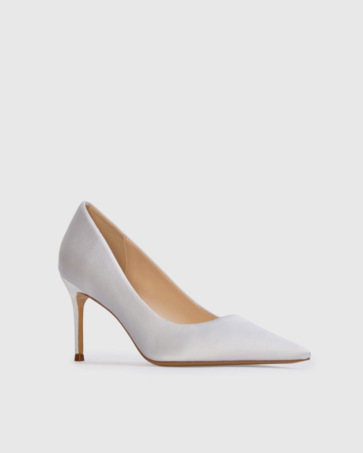 Mia 80mm Pumps White Satin