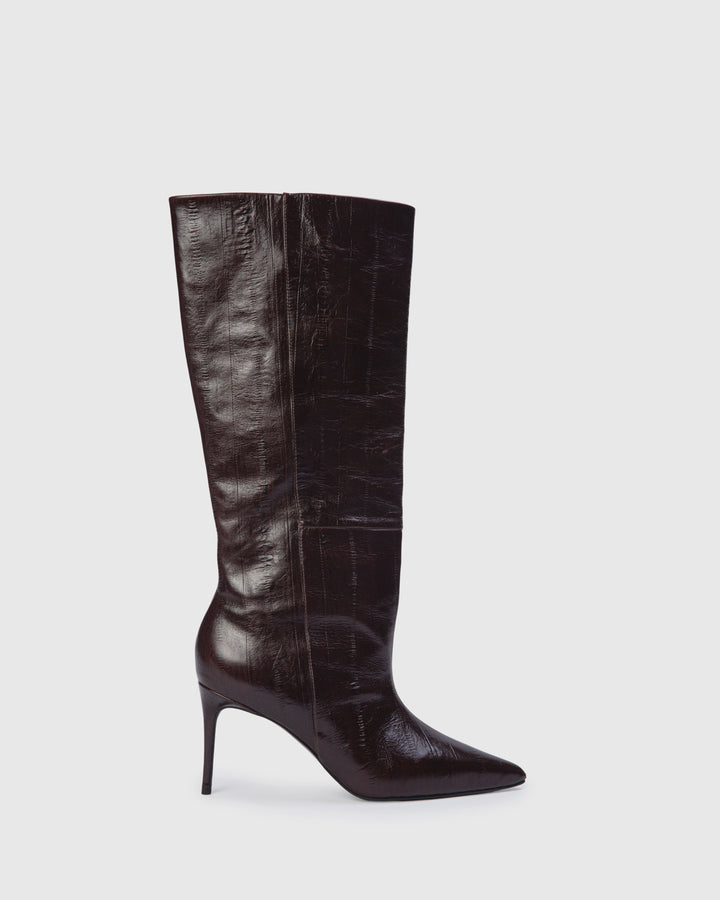 Kath 80MM Leather Boot Brown