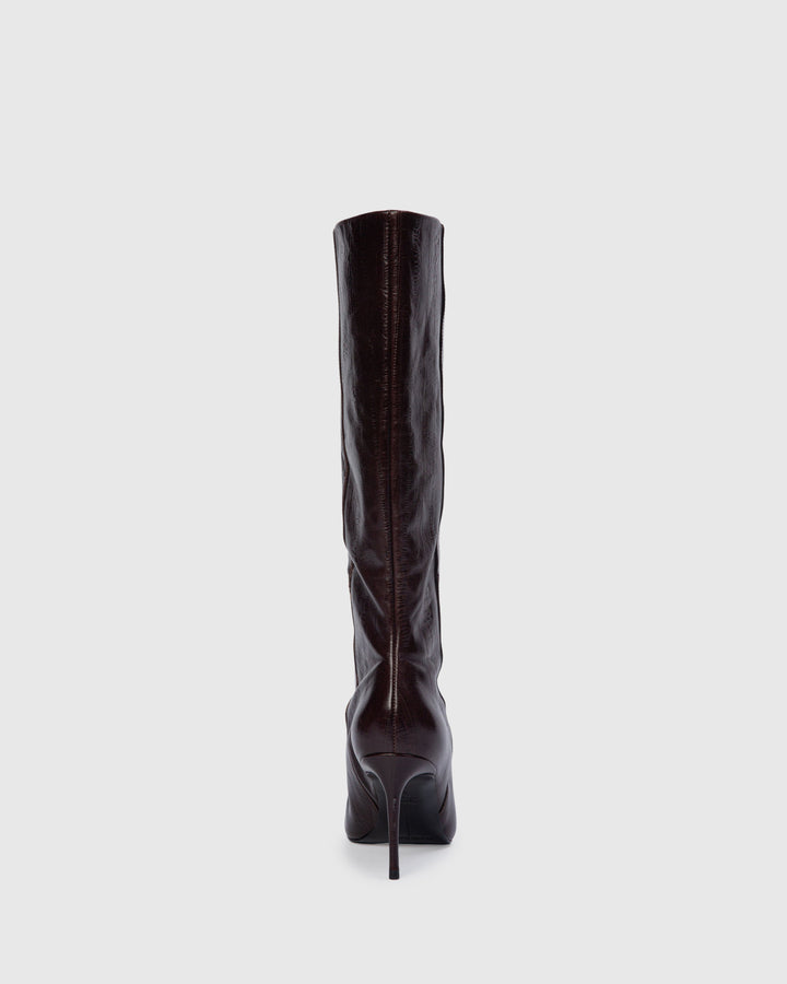 Kath 80MM Leather Boot Brown