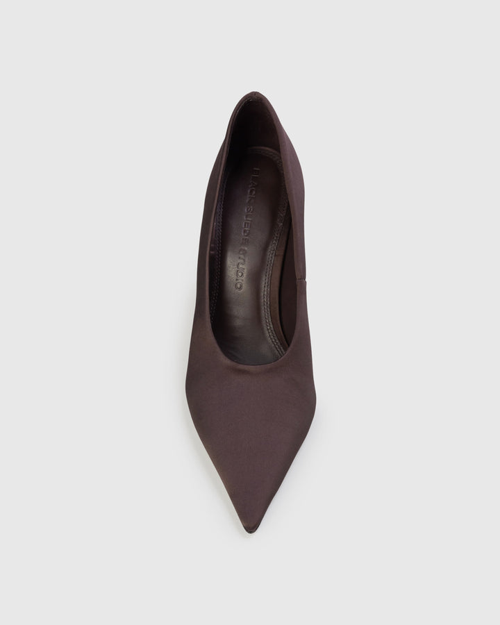 Jona 100mm Pumps Cacao Satin