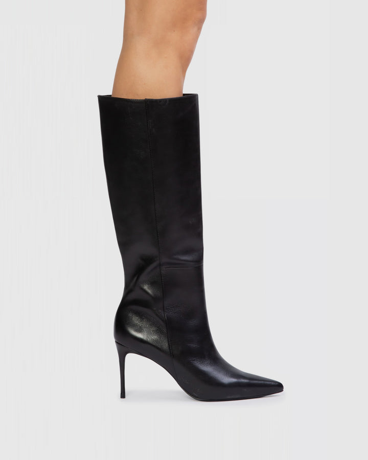 Kath 80MM Leather Boots Black