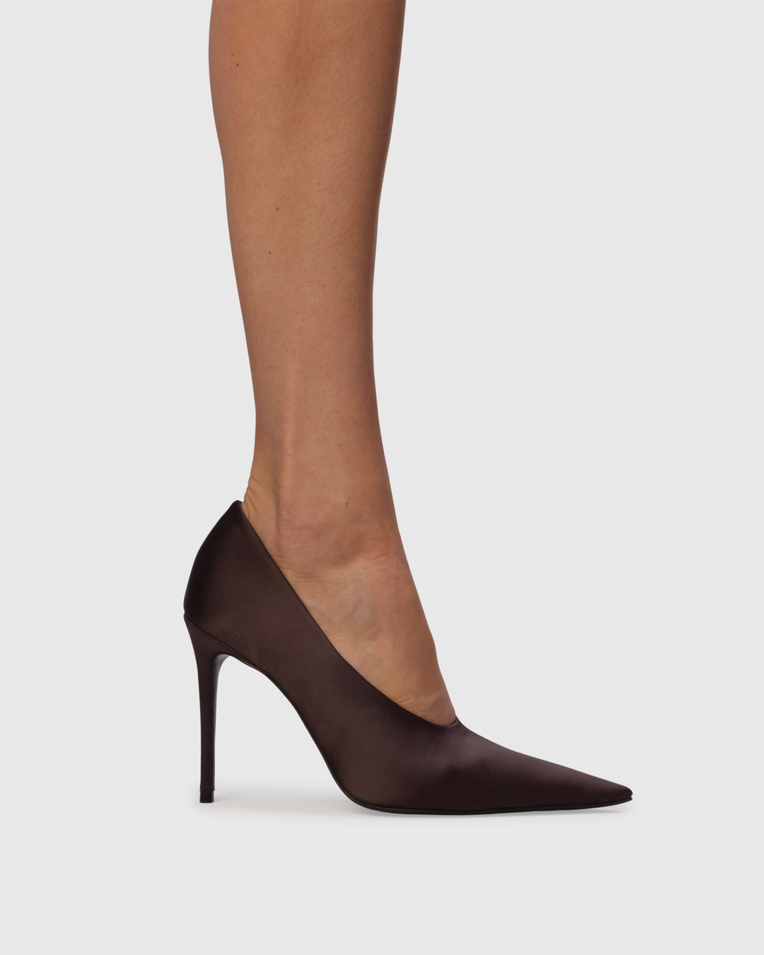 Jona 100mm Pumps Cacao Satin