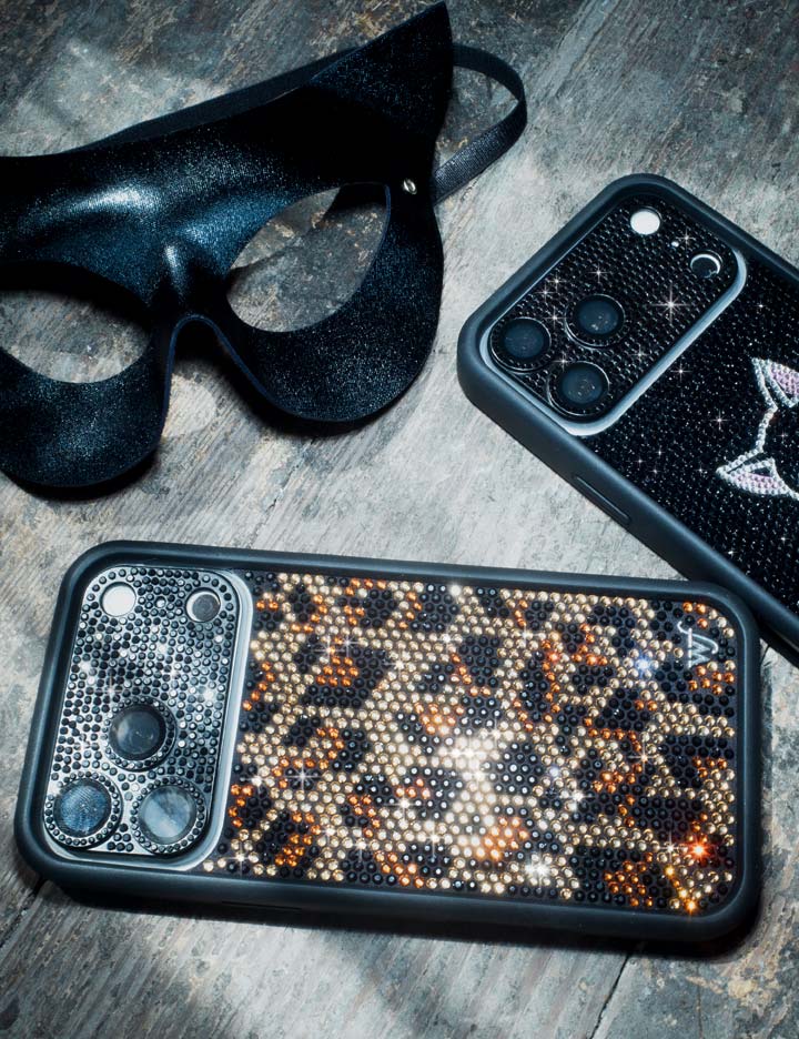 Rhinestone Meow iPhone Case
