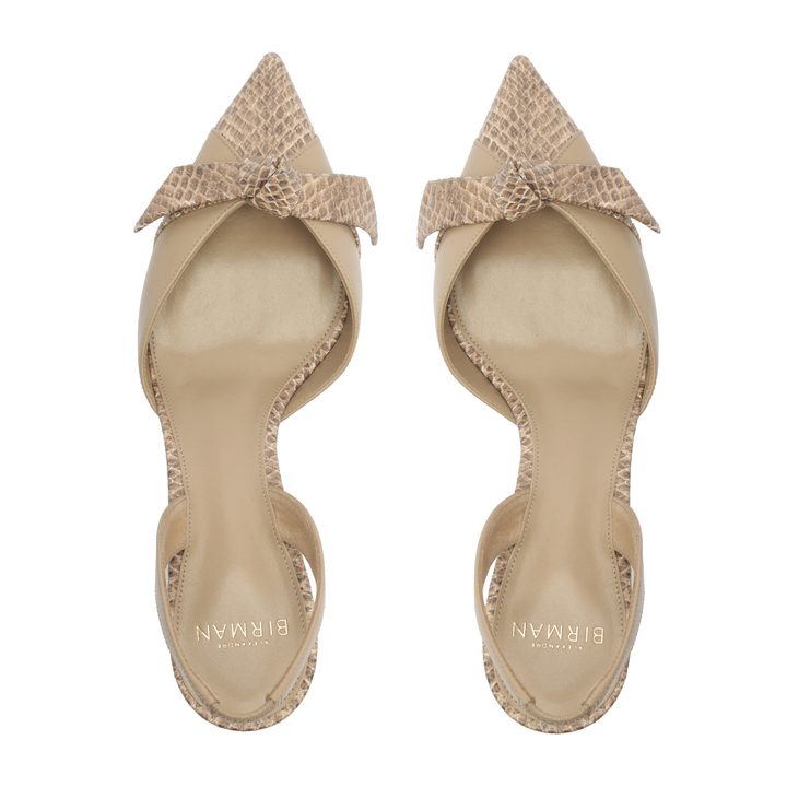 Clarita Slingback Cap Toe 60 Semolina