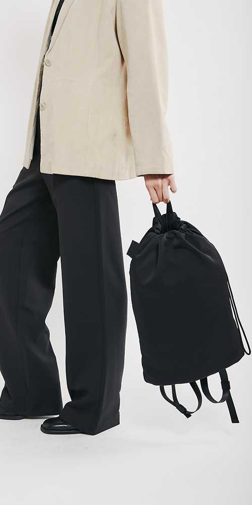 Nylon Large Drawstring Backpack