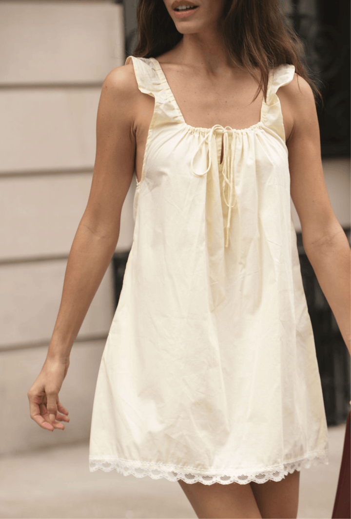 The Lucy Mini Dress in Butter