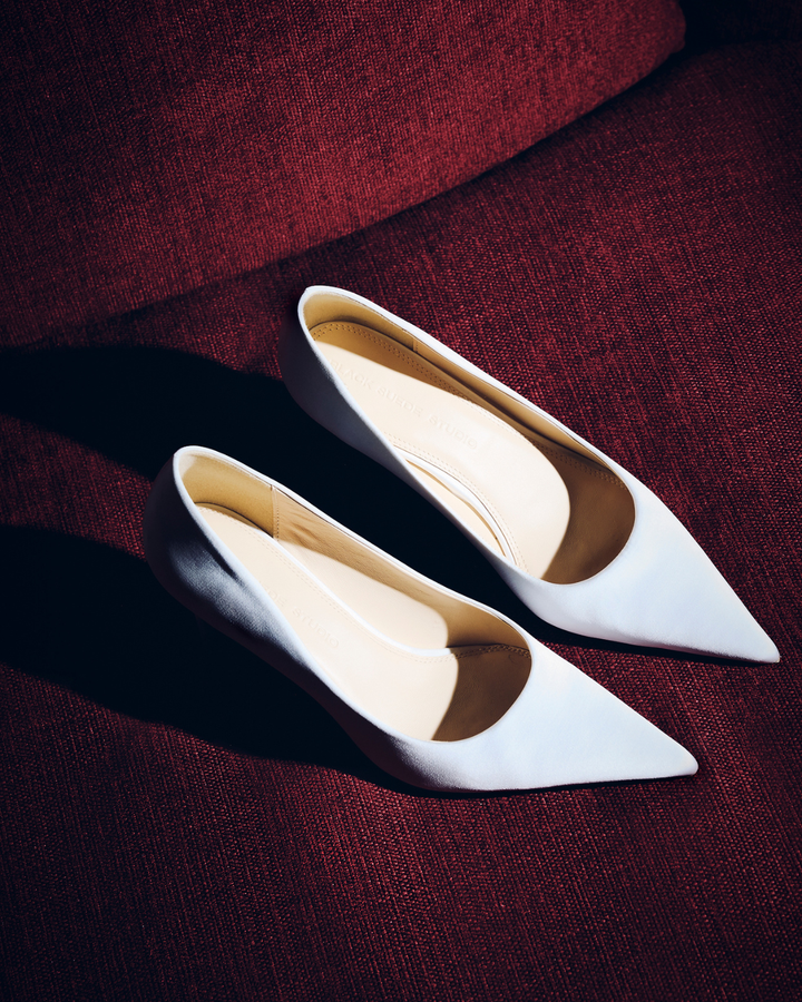 Mia 80mm Pumps White Satin