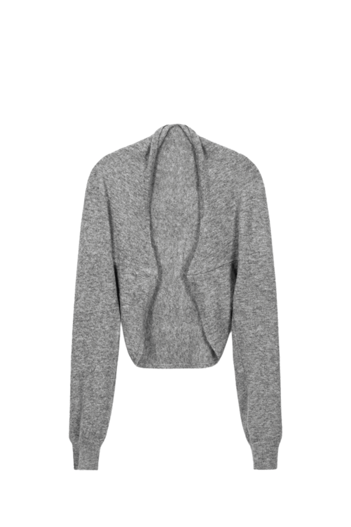 Cashmere Wool Multi-Way Bolero Top Heather Grey