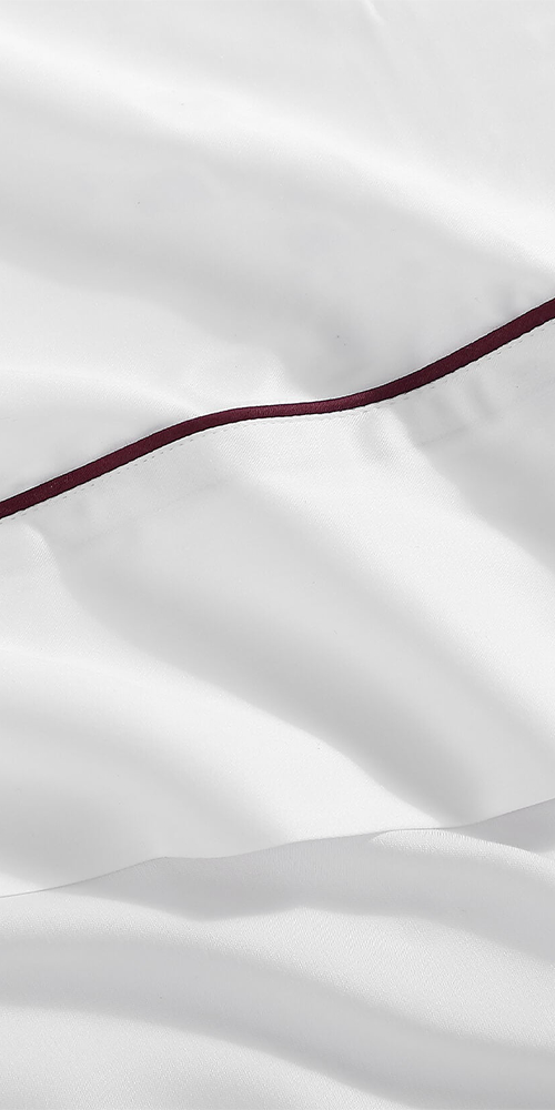 Lumière Luxe Top Sheet with Piping