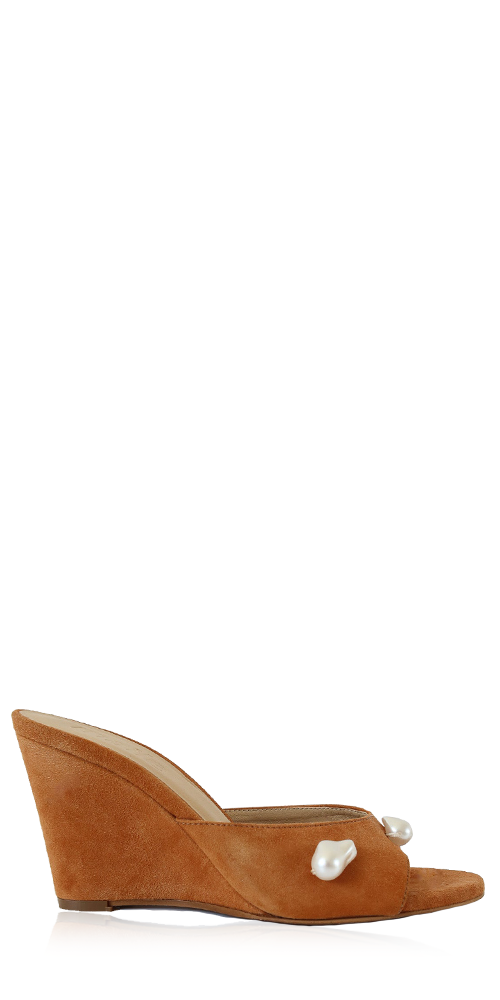Kourtney Suede Wedge Sand Brown