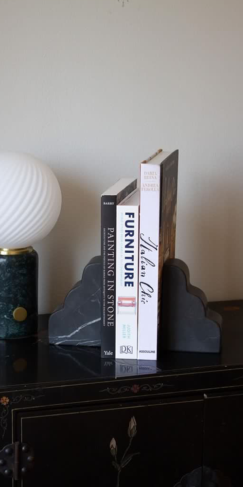 Cloud Bookend Nero Marble