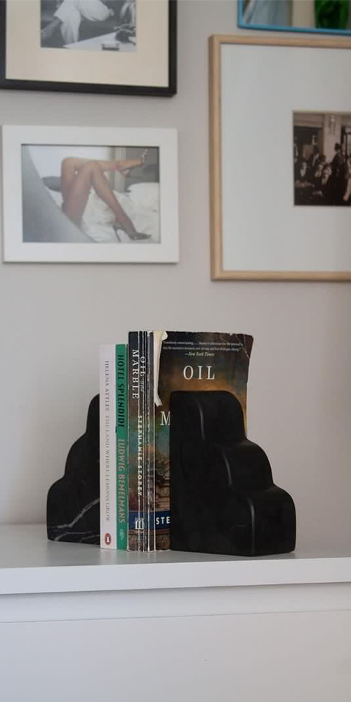 Cloud Bookend Nero Marble