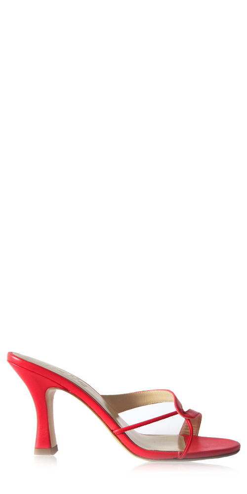 Kitty Heeled Leather Sandal