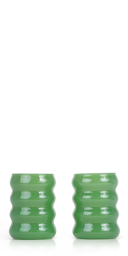 Opaque Ripple Cup Set Jade
