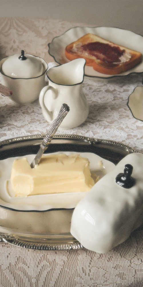 Ribbon Butter Dish