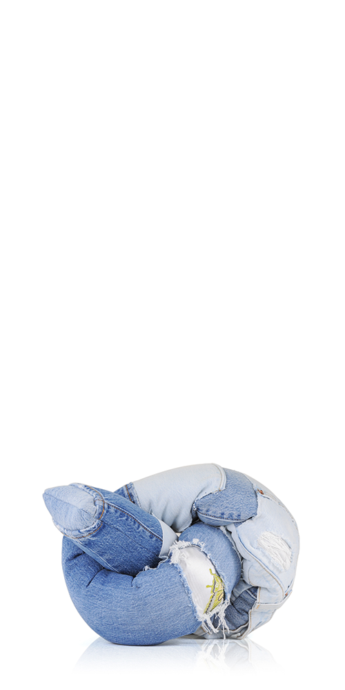 Denim Baby Knot Pillow III