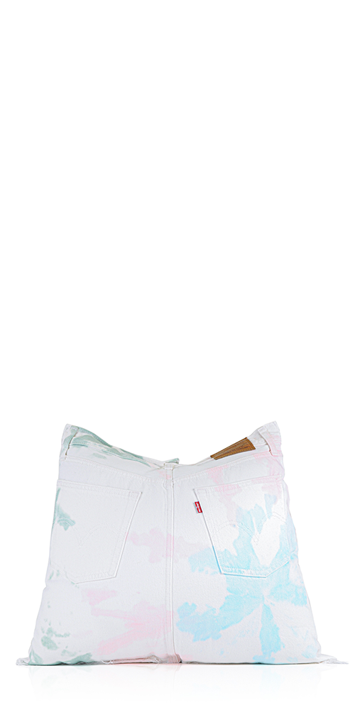 Square Tie Dye Denim Pillow