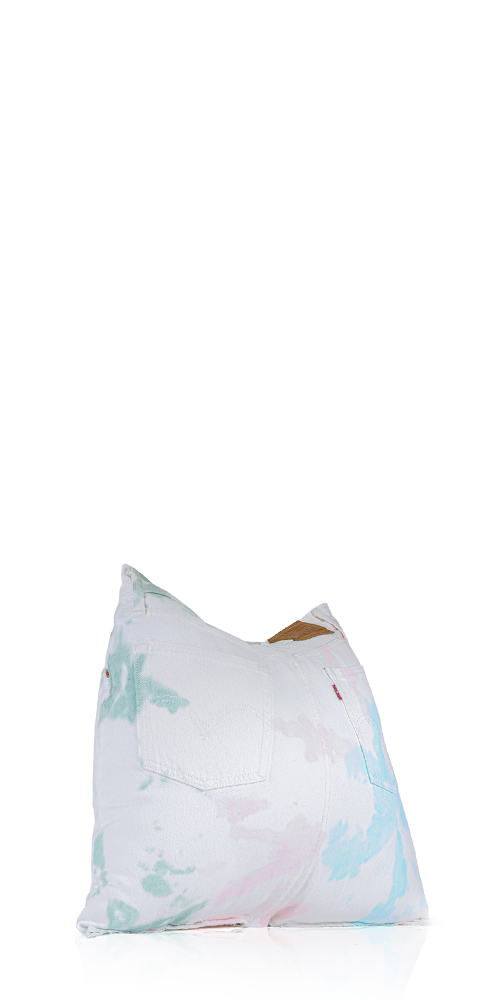 Square Tie Dye Denim Pillow