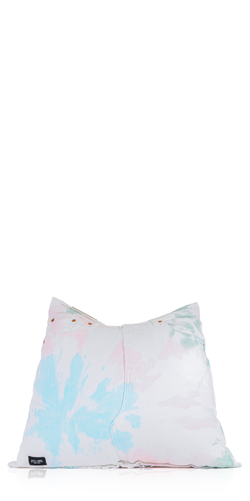Square Tie Dye Denim Pillow