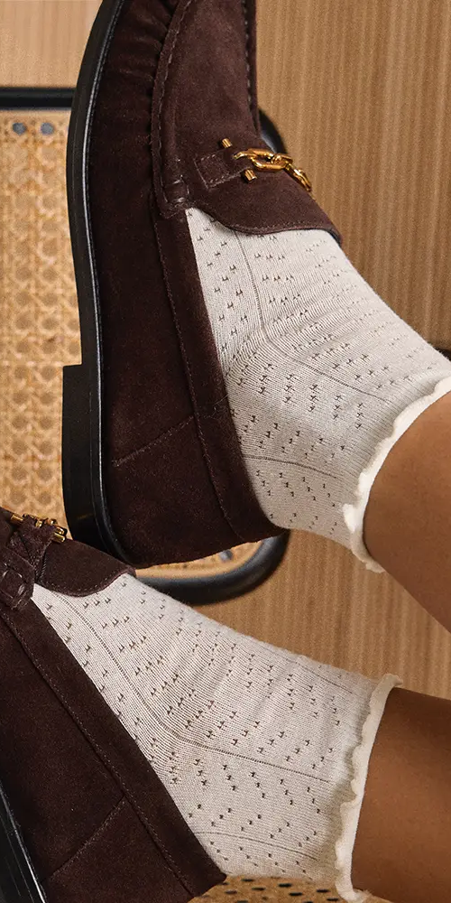 3-Pack Pointelle Mid Crew Socks