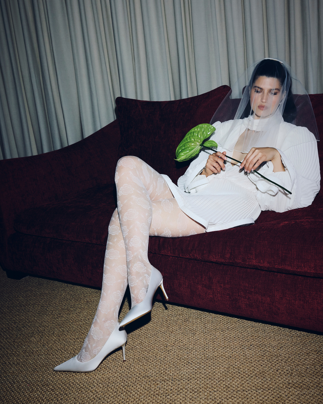 Mia 80mm Pumps White Satin