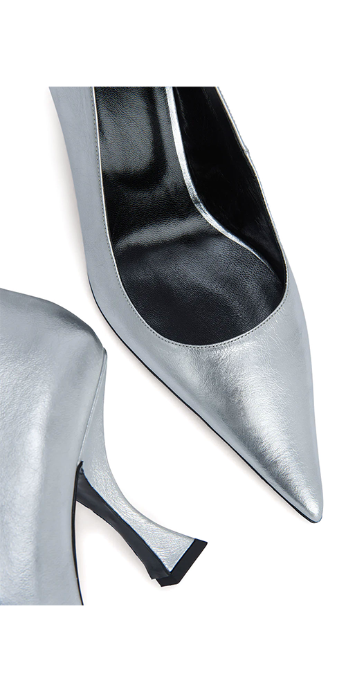 Viva Pump Silver Leather