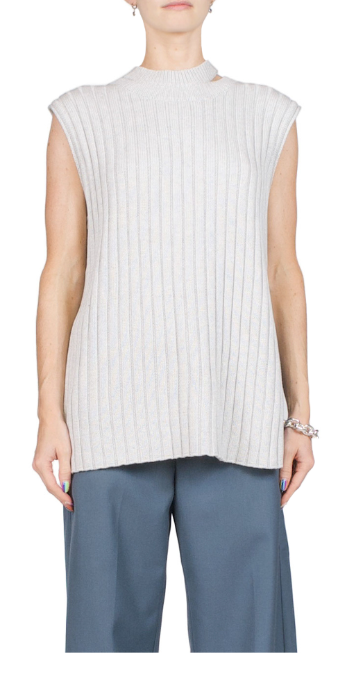 Deconstructed Rib Knit Tunic