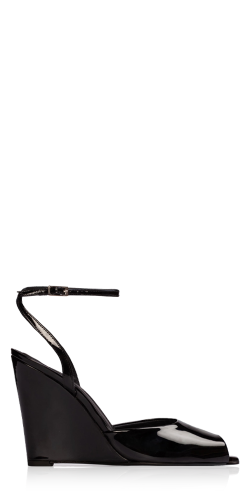 Idetta 100 Patent Leather Sandal Black