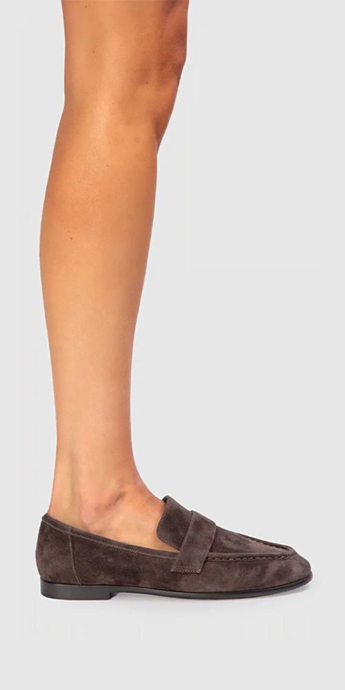 Arrow Suede Loafer Hot Fudge
