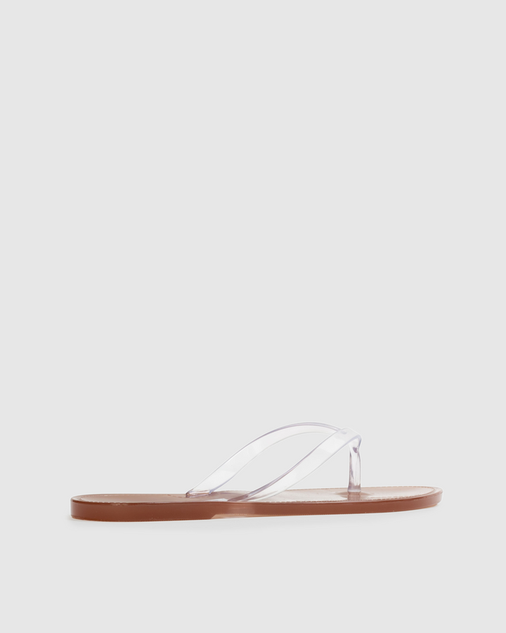 Crystal Flip Flop Sandal Old Rose/Clear