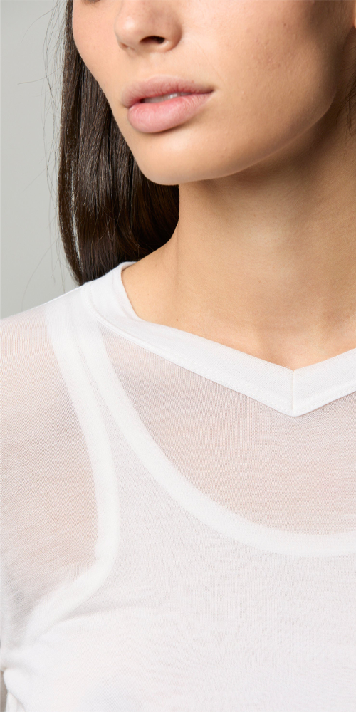 Ava Sheer Long Sleeve Tee