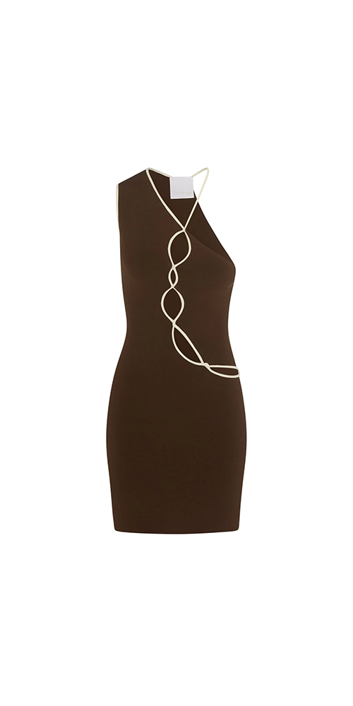 Squiggle Dress Carob