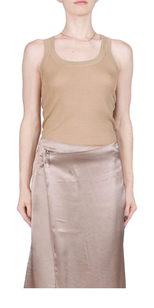 Skinny Rib Cami Sand