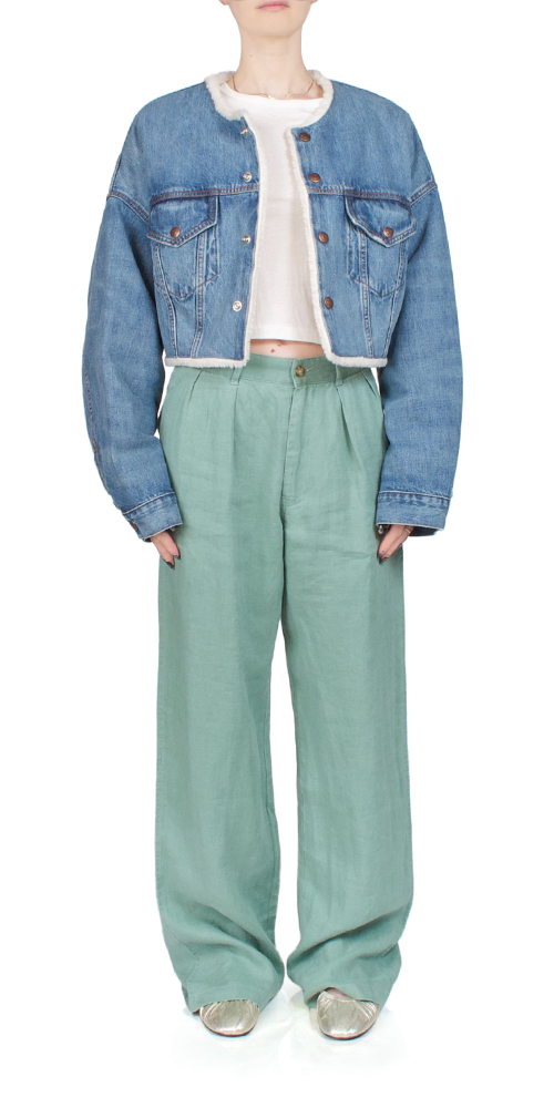 Blake Oversized Cropped Denim Jacket