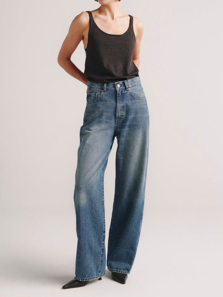 Taylor Relaxed Barrel Ultra High Rise 31" Jeans Endless Sea